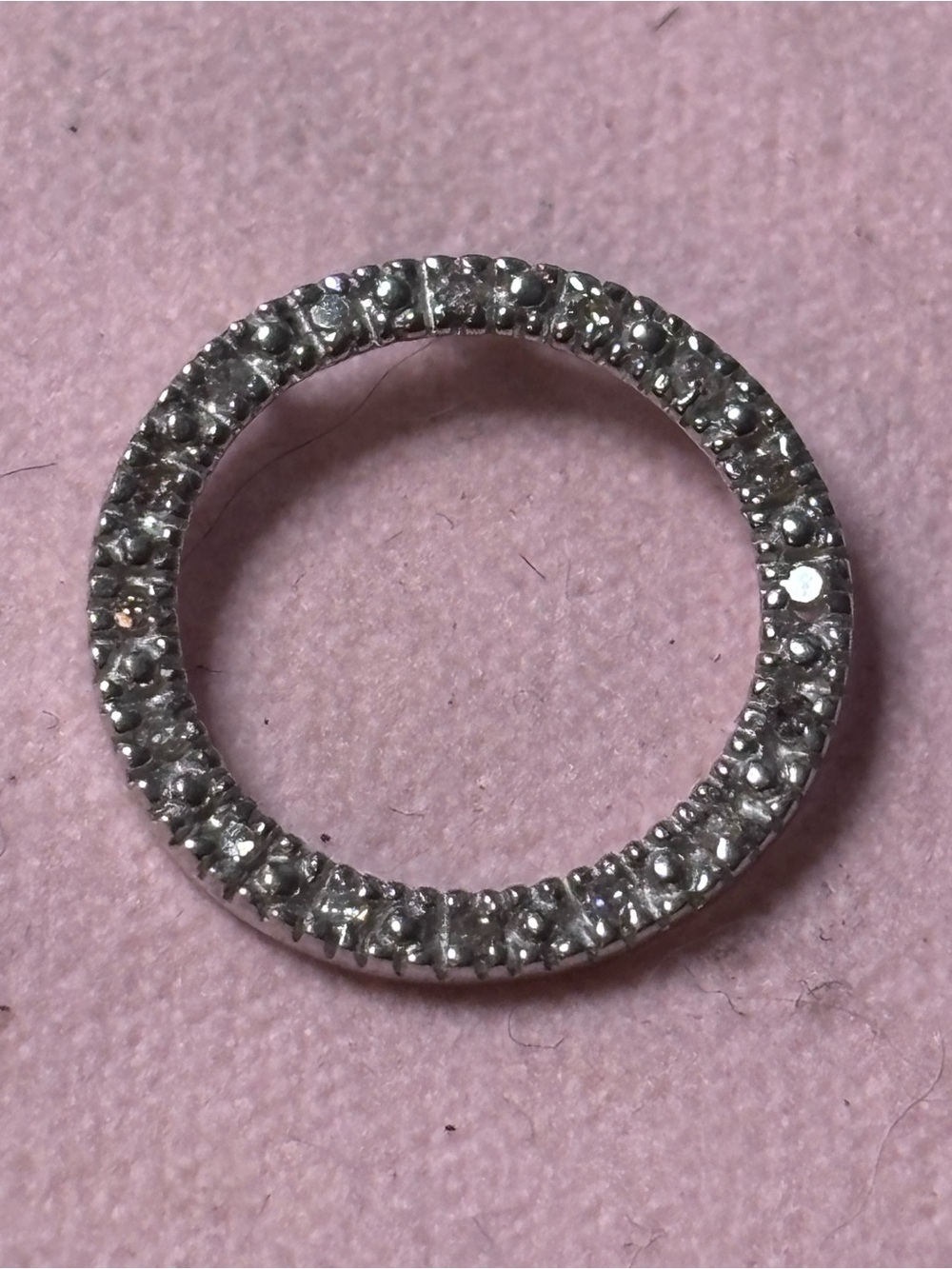 10k and Diamond Circle Eternity Pendant